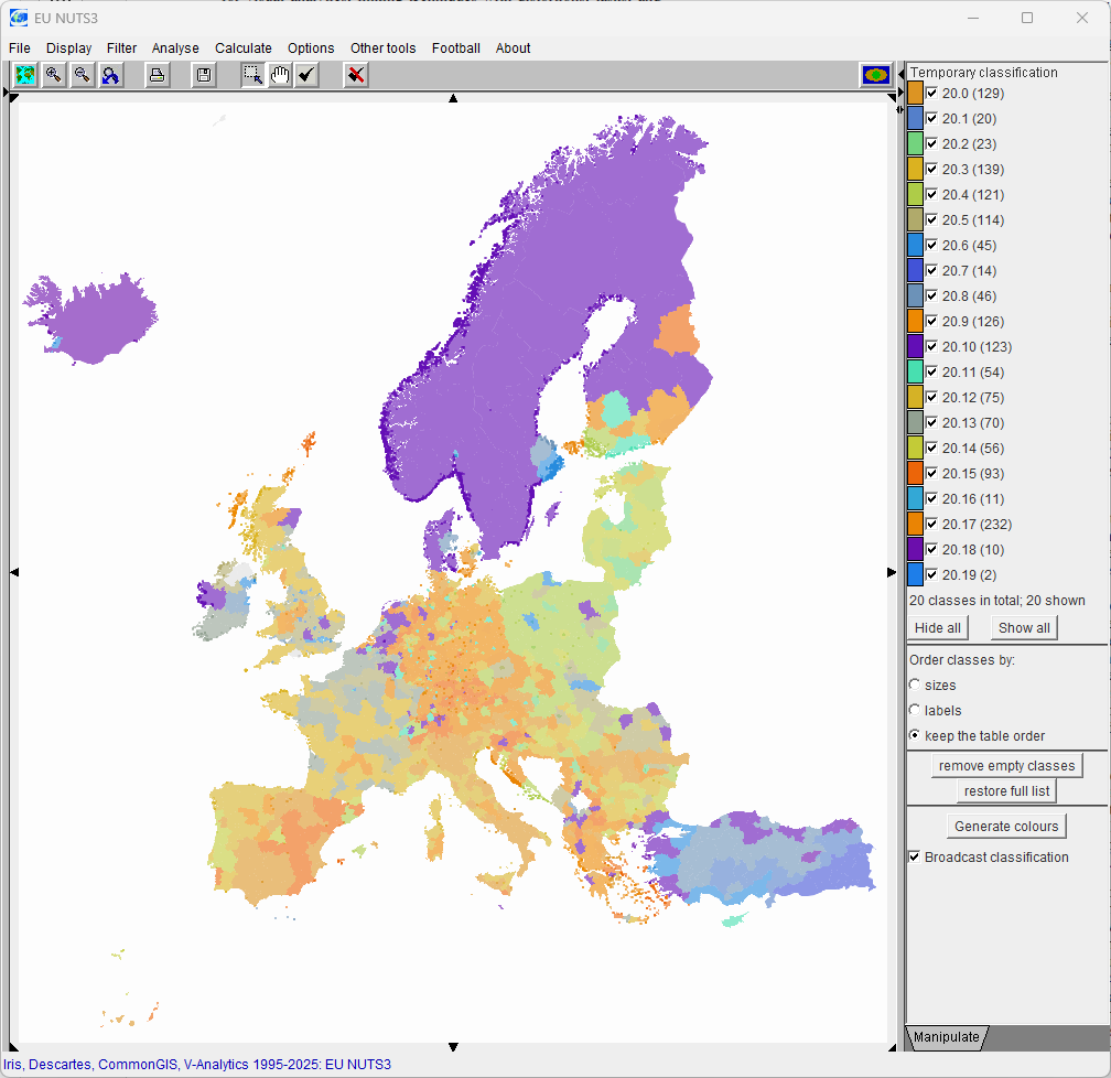 EU NUTS3 Map – K = 20